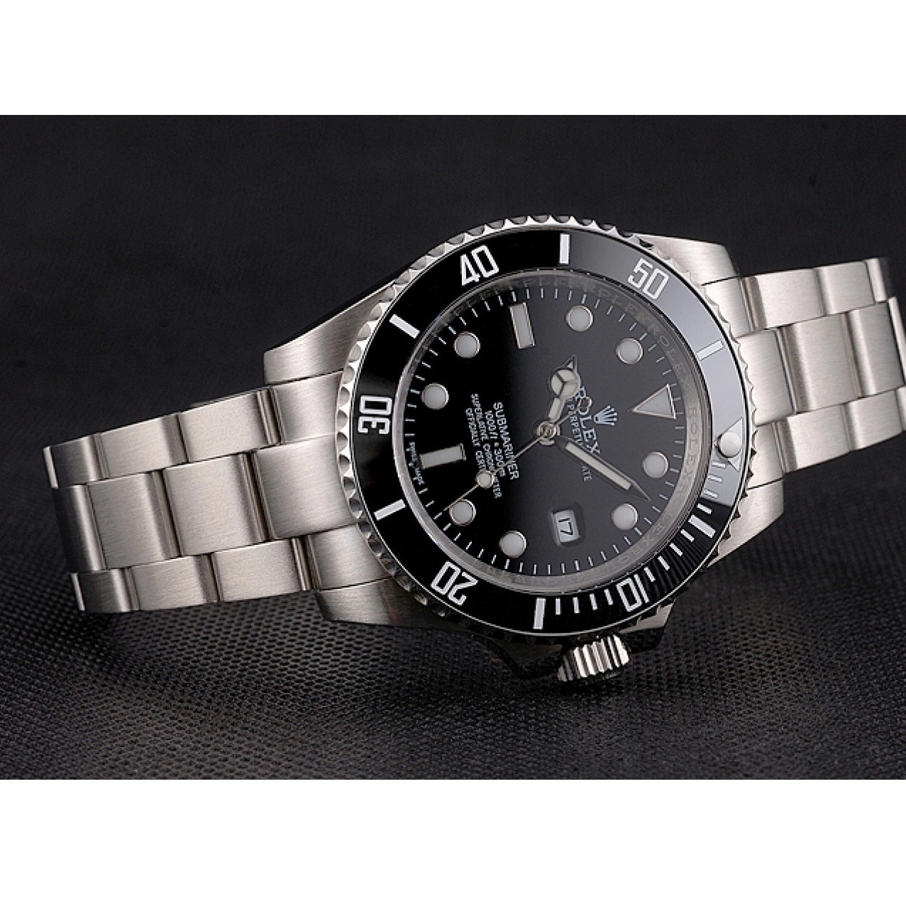 Rolex copies cheap Rolex Black Submariner Date Case Swiss Small Bezel Dial Bracelet Stainless Steel And And 0805